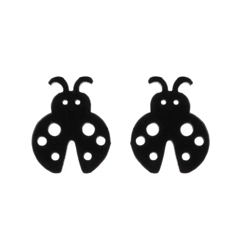 New Arrival Ladybug Insect Stainless Steel Earrings Punk Small Dragonfly Scorpion Stud Earrings Girls Party Gifts Anime Jewelry