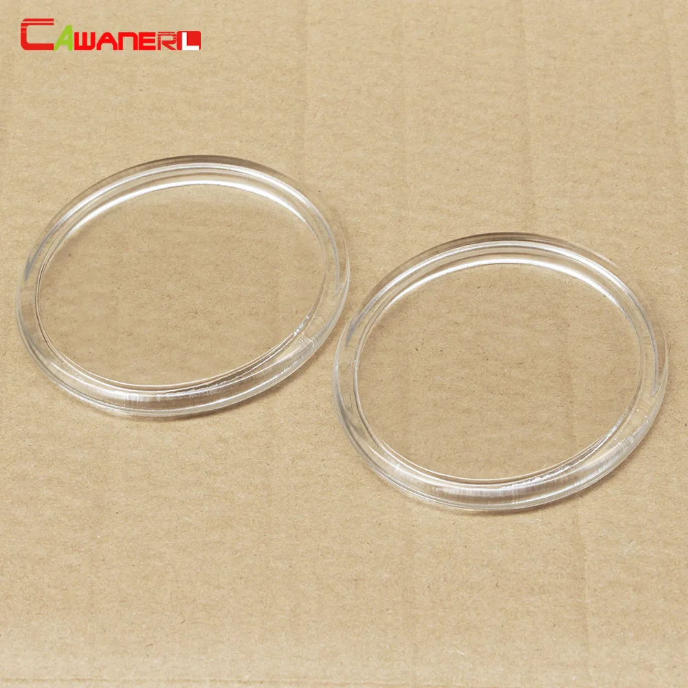 Cawanerl For Nissan Pathfinder Elgrand Sylphy Primera Maxima Sentra Car Right + Left Fog Light Glass Lens Cover 91mm x 103mm