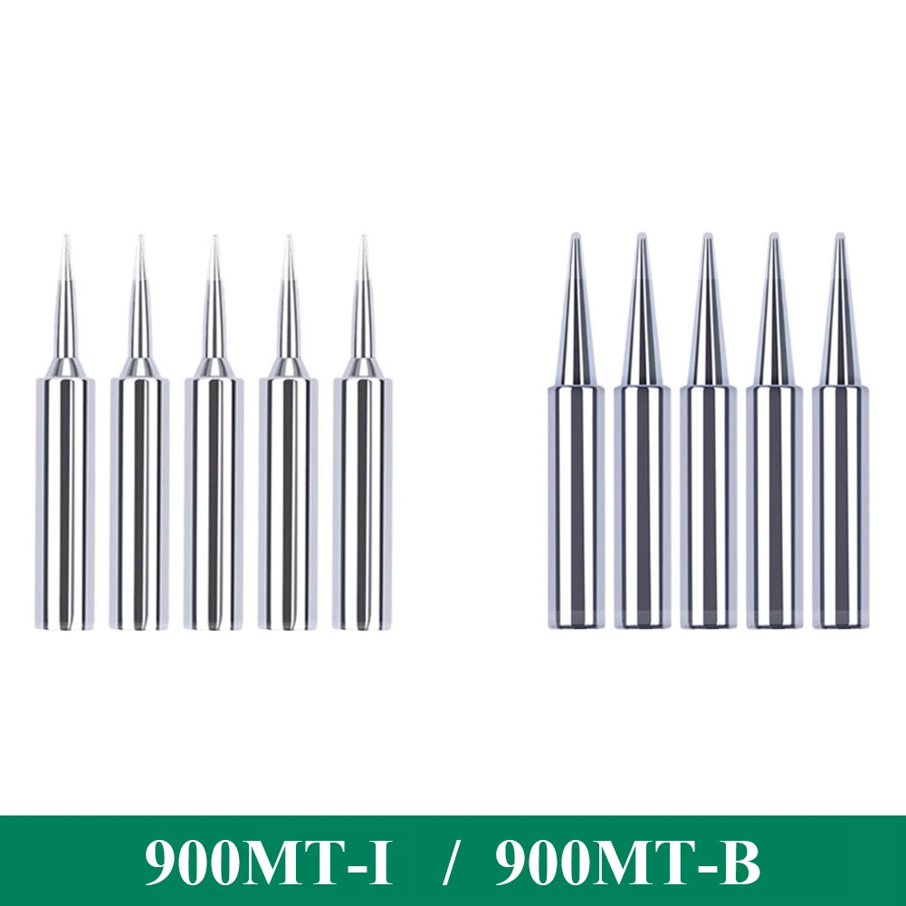 5Pcs 900M-T-I 900M-T-B Solder Iron Station Tool  Sharp Soldering Iron Head Set Inside Hot Bare  Electric Soldering Iron Tip