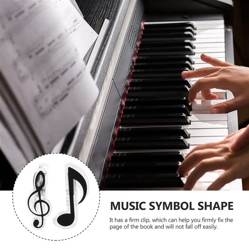 6Pcs Score Clips Muziek Opmerking Clips Muziek Boek Clips Creative Vel Clips