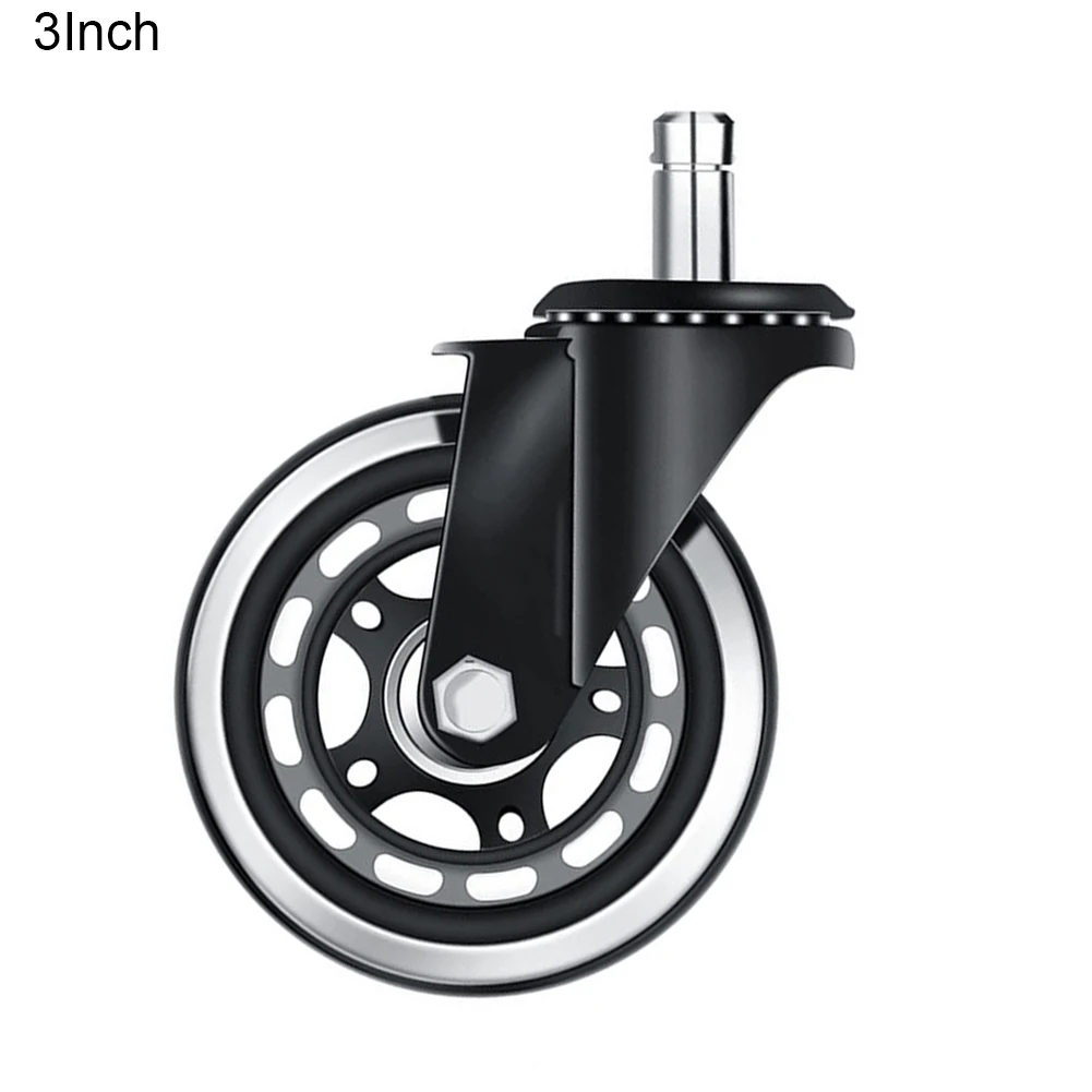 2.5/3 inch Heavy Duty Home Office Chair Caster Wheels Furniture Caster Wheels Roller Replacement Caster Wheel Rollers Hardware