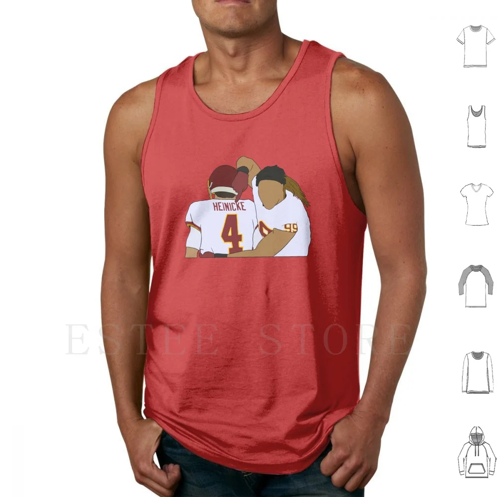 Chase Young And Taylor Heinicke Tank Tops Vest Chase Young Taylor Heinicke Washington Football Team Football