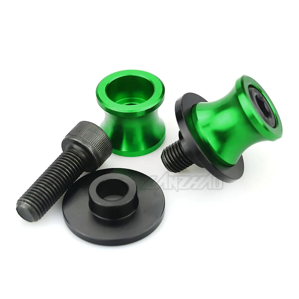 ER-6N للدراجات النارية Swingarm بكرات حامل خلفي مسامير المتزلجون باستخدام الحاسب الآلي الألومنيوم اكسسوارات لكاواساكي ER6N 2006 - 2013 2014 2015 2016 #4