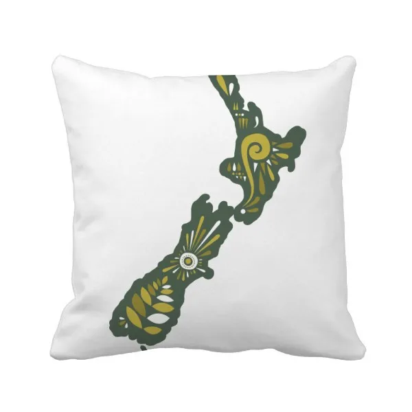 

New Zealand Greenery Sunshine Island Throw Pillow Square Cover