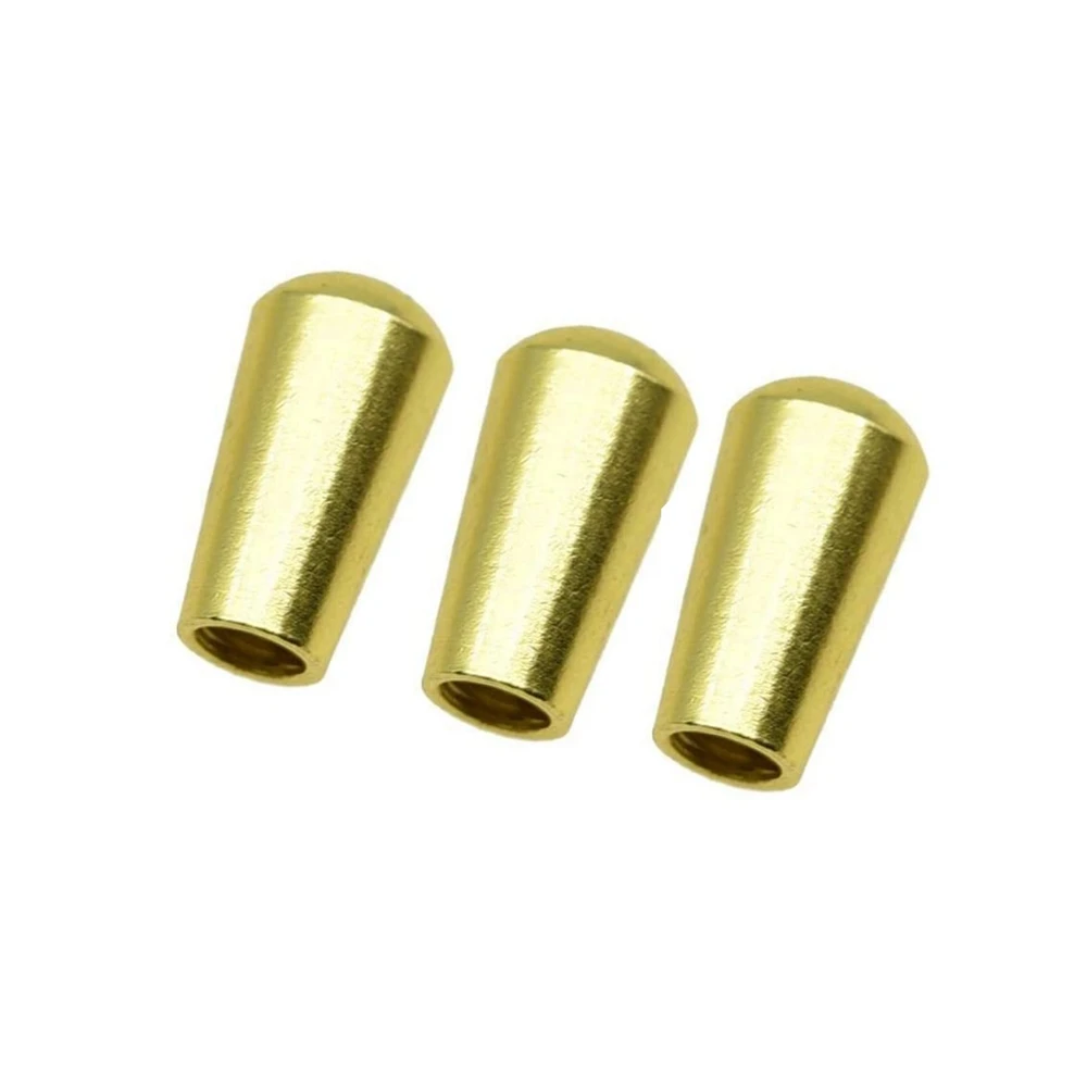 1pcs/3pcs Metal Guitar Switch Tip 4mm, 3 Way Toggle Switch Knob Tip Cap Copper for LP EPI Electric Guitar