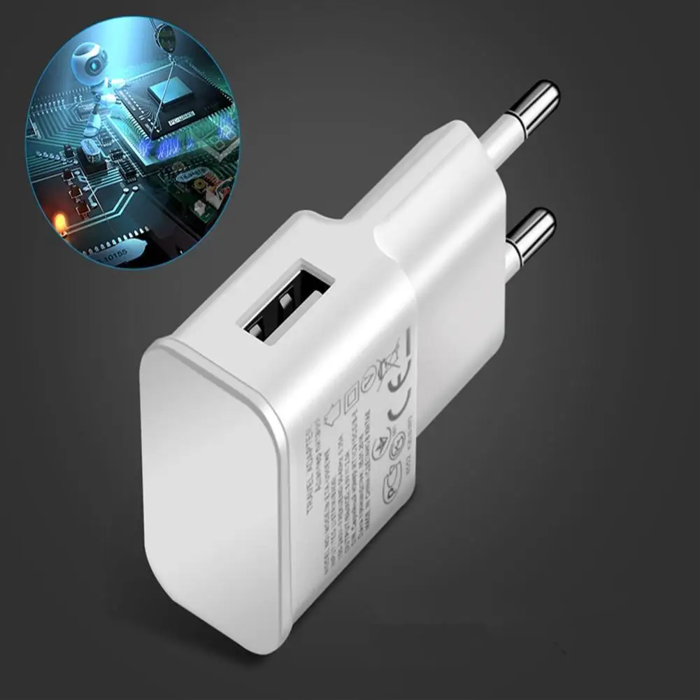 Portable Travel Charging Head Portable EU/US Plug 5V Single USB Mobile Phone Charger Power Adapter For Android Phone