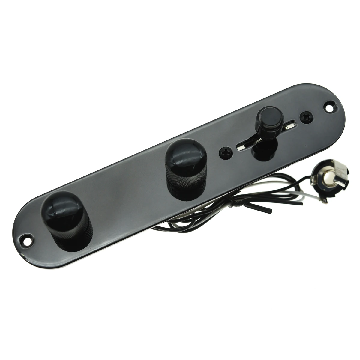 Dopro carregado placa de controle pré-wired placa de controle de 3 vias com cablagens para fender tele/telecaster guitarras chrome/preto