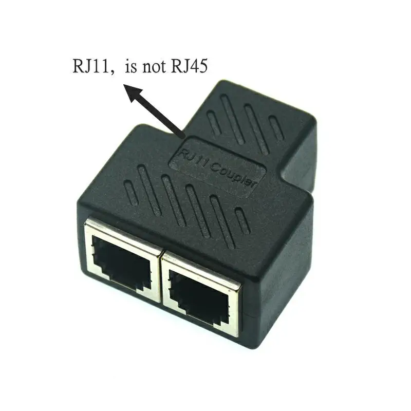 RJ11 6P6C 6P4C 6P2C Female To Female PCB 1 to 2 Splitter Connection Telephone Extension Cable Coupter C LAN connector