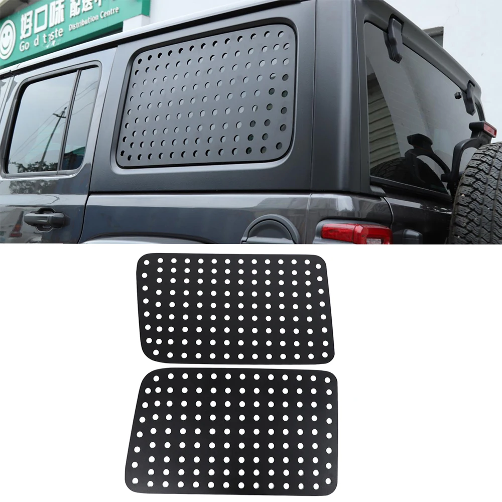 

for Jeep Wrangler JL 2018 2019 2020 2021 2022 2023 4-Doors Car Rear Door Triangle Glass Panel Decoration External Accessories