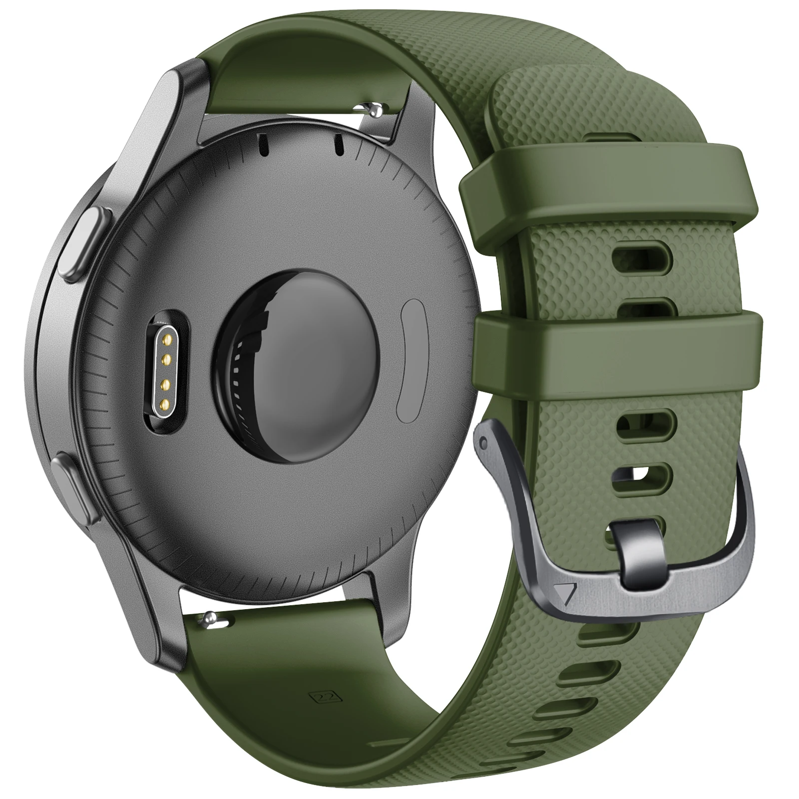 20 22Mm อย่างเป็นทางการสำหรับ Garmin Vivoactive 3 4 Venu 2 Plus Forerunner 955 255 745 245 645ซิลิโคนสร้อยข้อมือ