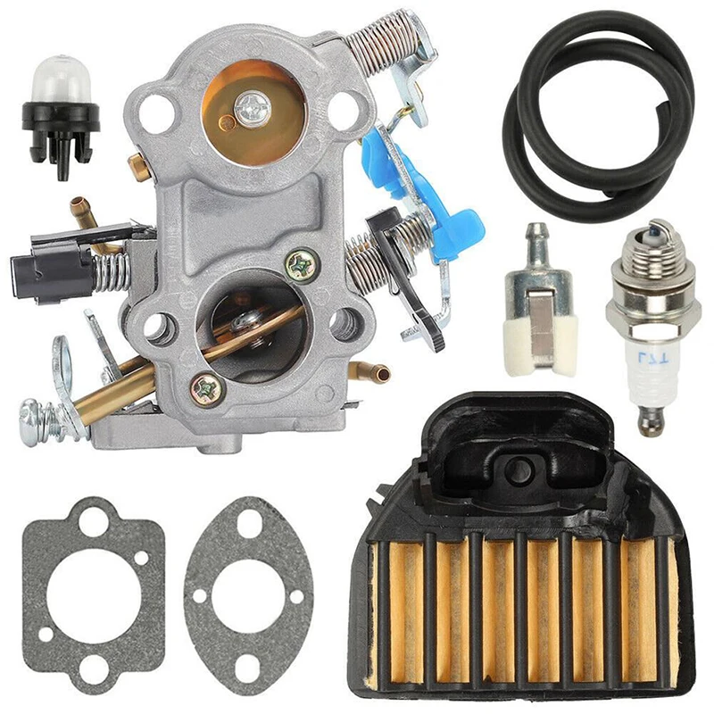 WTA29 Carburetor Accessories Kits For Husqvarna 455 460 Rancher Jonsered CS2255 Air Filter Bulb Spark Plug Fuel Pipe Carburetors