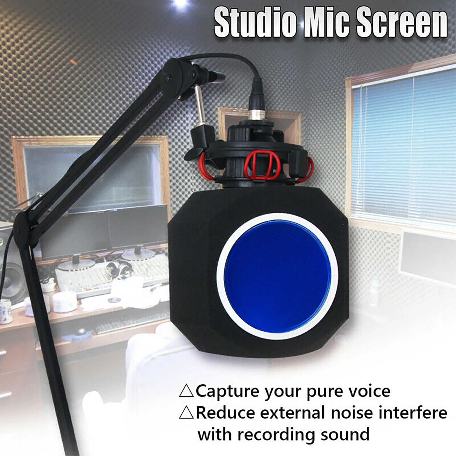 Schermo di vento GAZ-600A di alta qualità Pop filtro schiuma Pro microfono personalizzato Studio Mic Shield