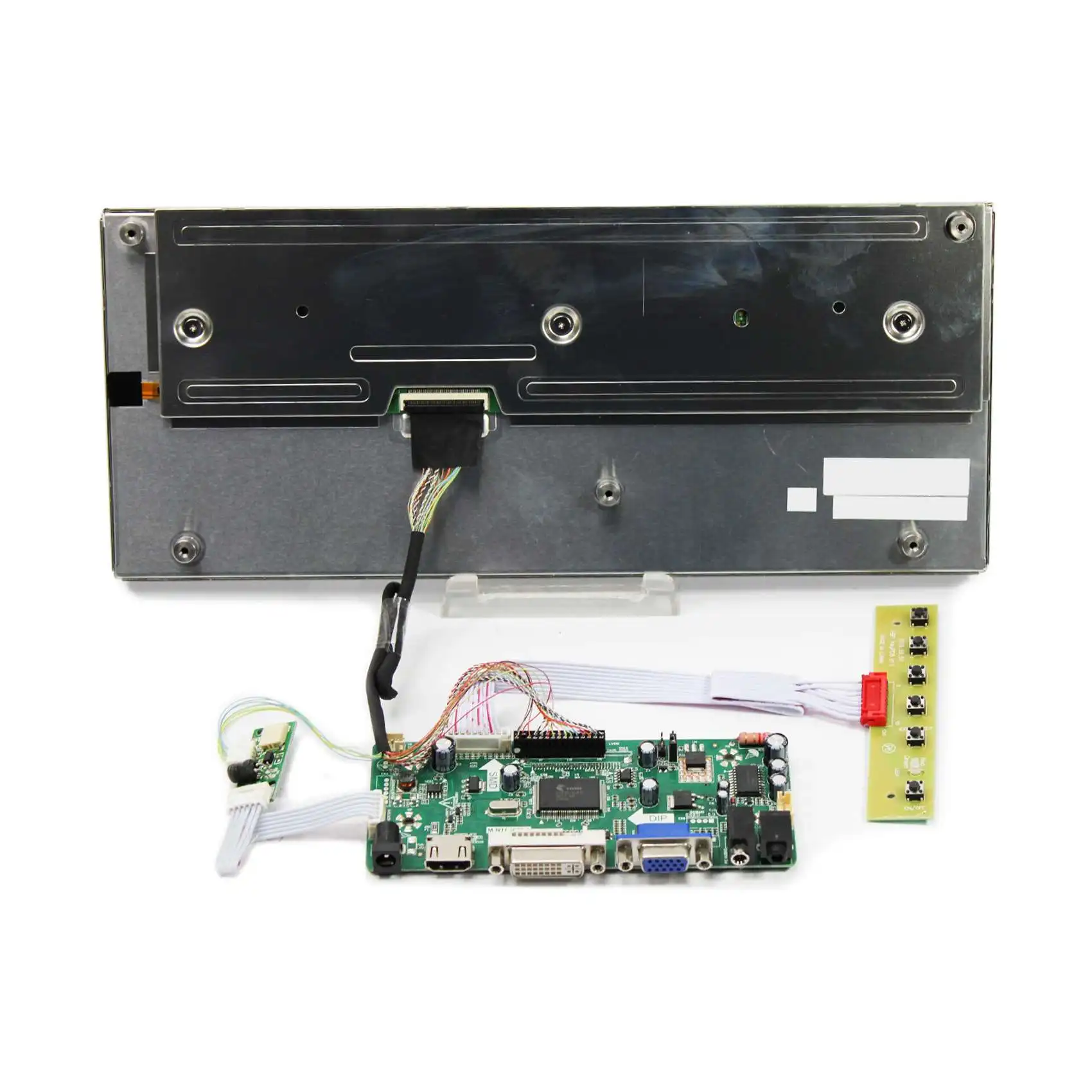 12.3 "HSD123KPW1-A30/HSD123KPW2-D10 1920X720 ストリップバー LCD スクリーン HD-MI DVI VGA オーディオ LCD ボード付き