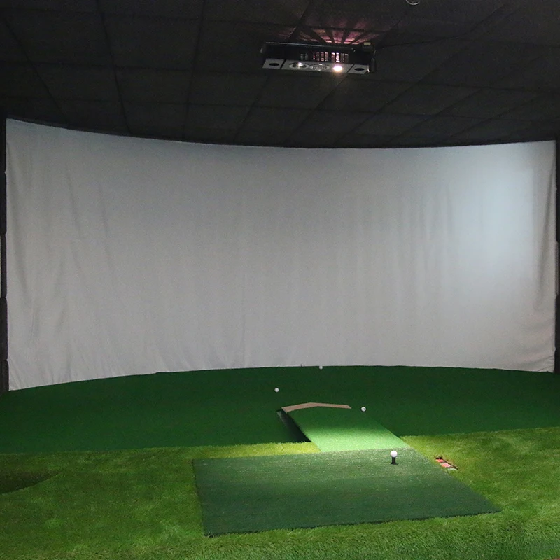 Pantalla de proyección de simulador, pantalla de impacto, Material de tela blanca para interiores, ejercicio de Golf, Targe de Golf