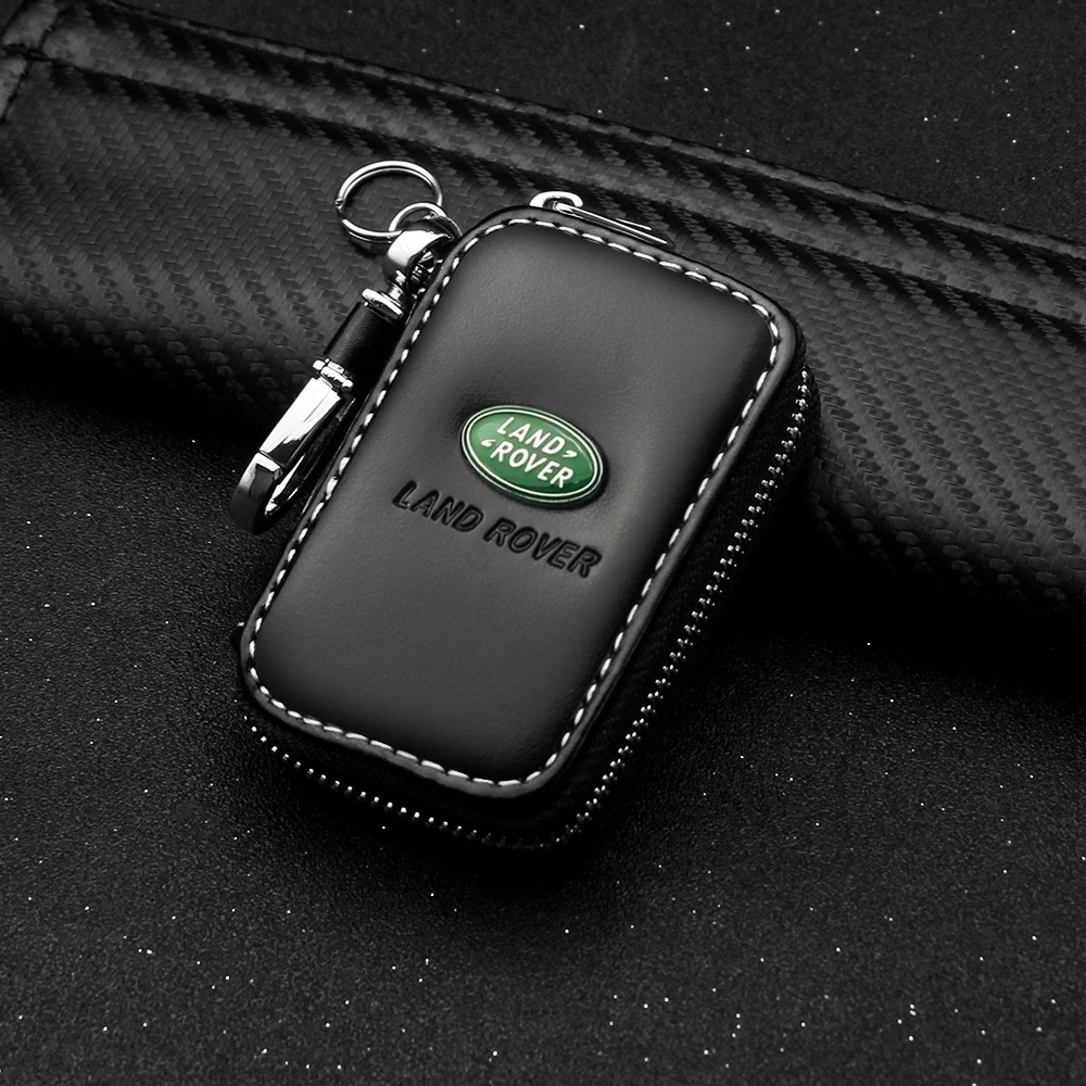 Car Styling Metal Leather Keychain Emblem Keyrings Accessories For Land Rover Defender Freelander Discovery 1 2 3 Evoque Range