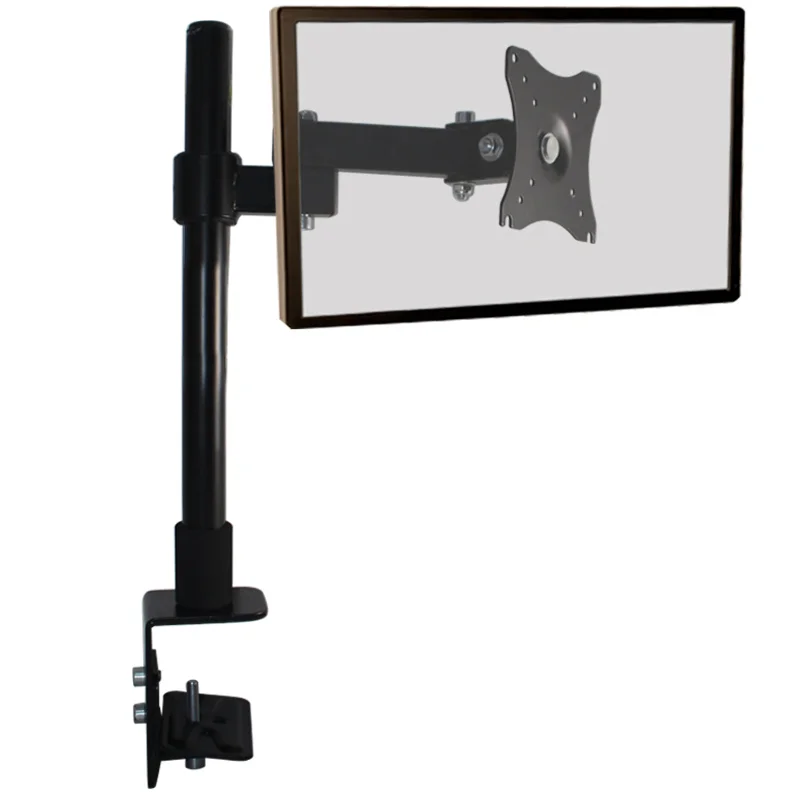 Hillport-suporte de mesa para tv lcd, braço único, 10 a 27 polegadas, giratório 360, suporte para mesa, visão noturna, branco