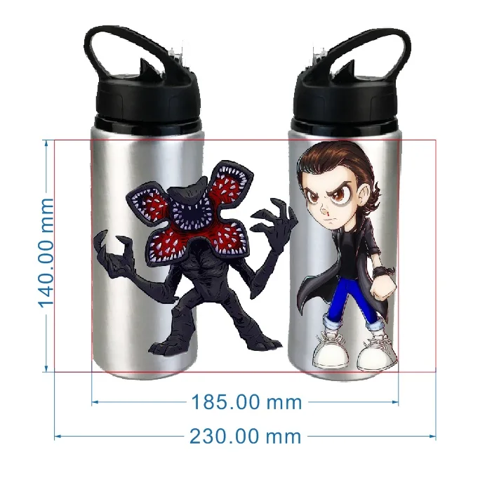 600ML Bottle DIY customized colorful print LOGO photo for kids gift with Straw  Travel Sport Easy take Aluminium Portable MAZWEI