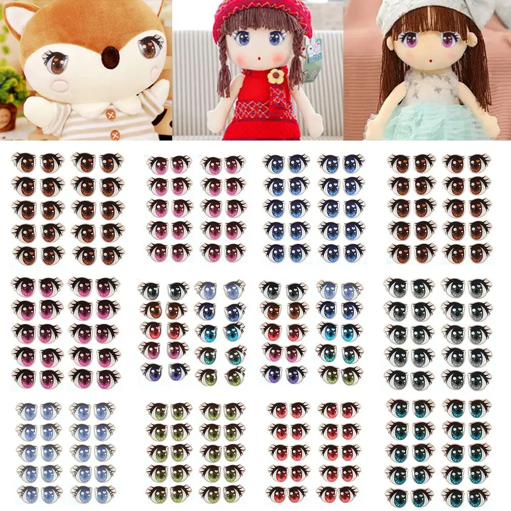 Accessories Anime Figurine Doll Educational Toys Cartoon Eyes Stickers Face Organ Paster Love Cute Sticker Clay Decals