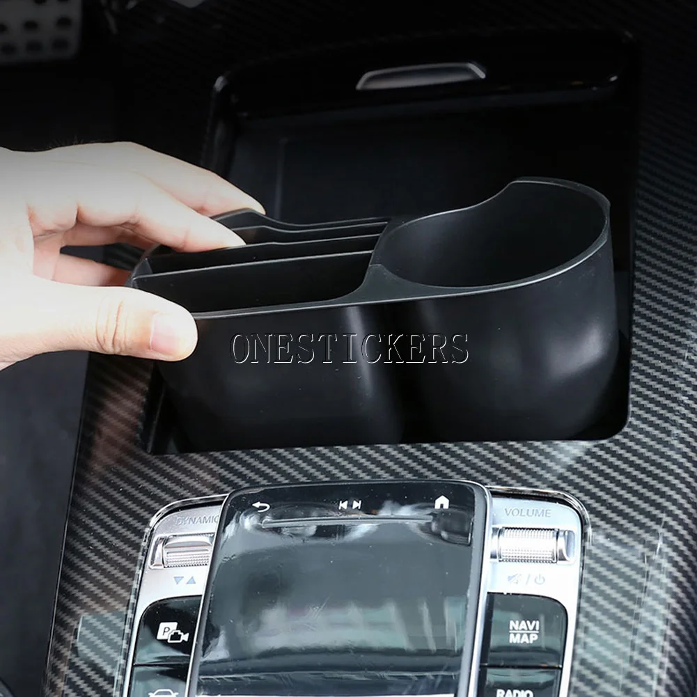 For Mercedes Benz A B CLA GLB GLA Class W177 V177 W247 C118 W118 X247 H247 Car Center Console Water Cup Storage Box Organizer