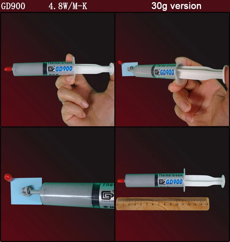 GD900 Wärmeleitpaste, leitend, 1 g, 7 g, 15 g, 30 g, Silikon-Gips, Kühlkörper-Verbindung, Hochleistungskühler für CPU und GPU