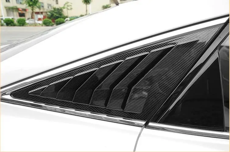 2 pcs ABS Carbon Fiber Door Window Louver Frame Window Sill Molding Trim Cover Fits For TOYOTA AVALON 2019 2020