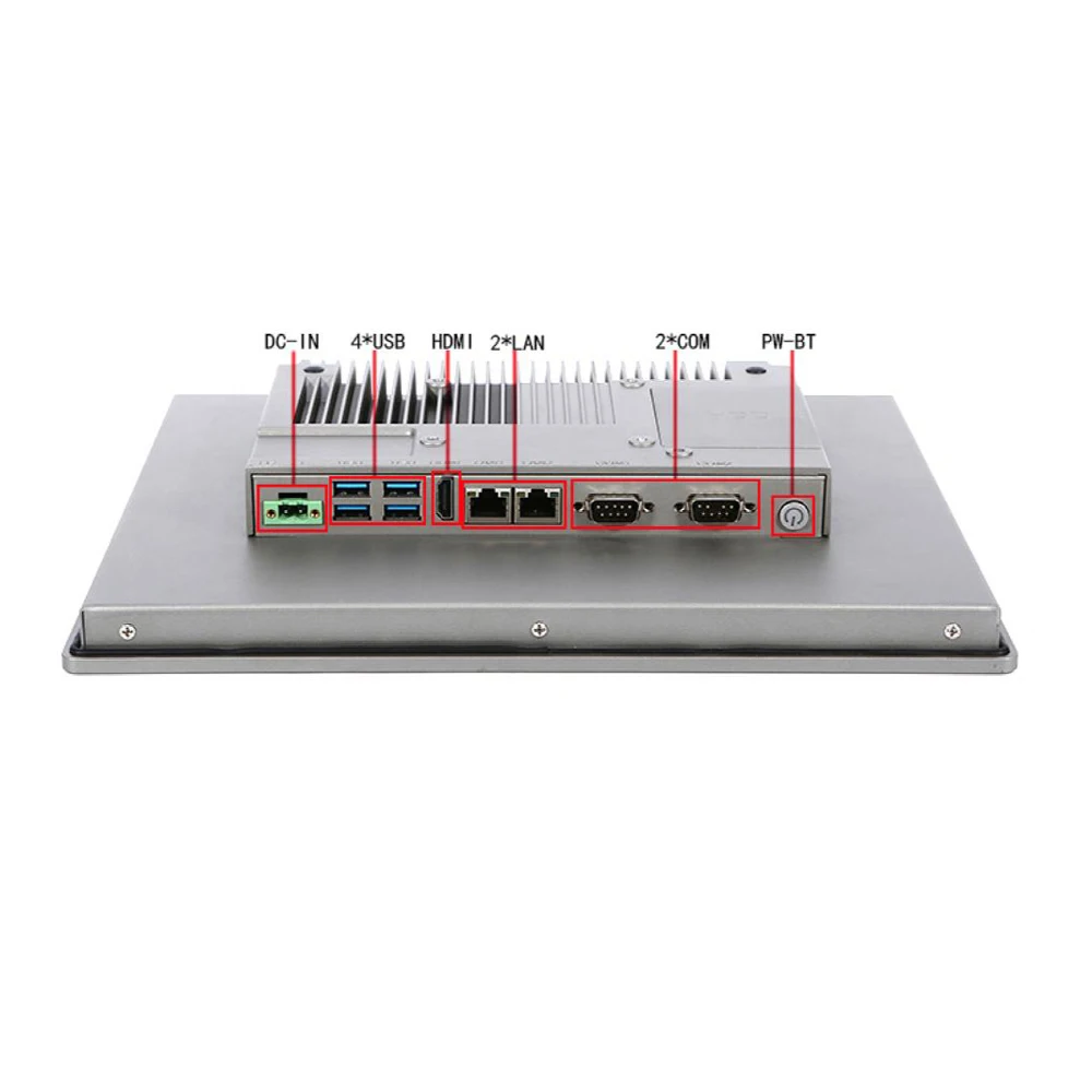 Intel Celeron 3855U/I5 6200U przemysłowy komputer panelowy bez wentylatora z 15-calowym ekranem dotykowym 2*lan 2*com