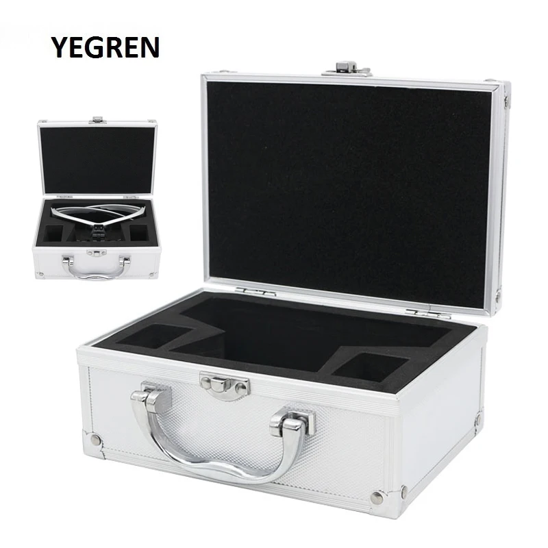 Aluminium Alloy Suitcase Binocular Magnifier Packing Box Built-in Bubble Metal Box with Lock for Eyeglass Type Dental Loupe