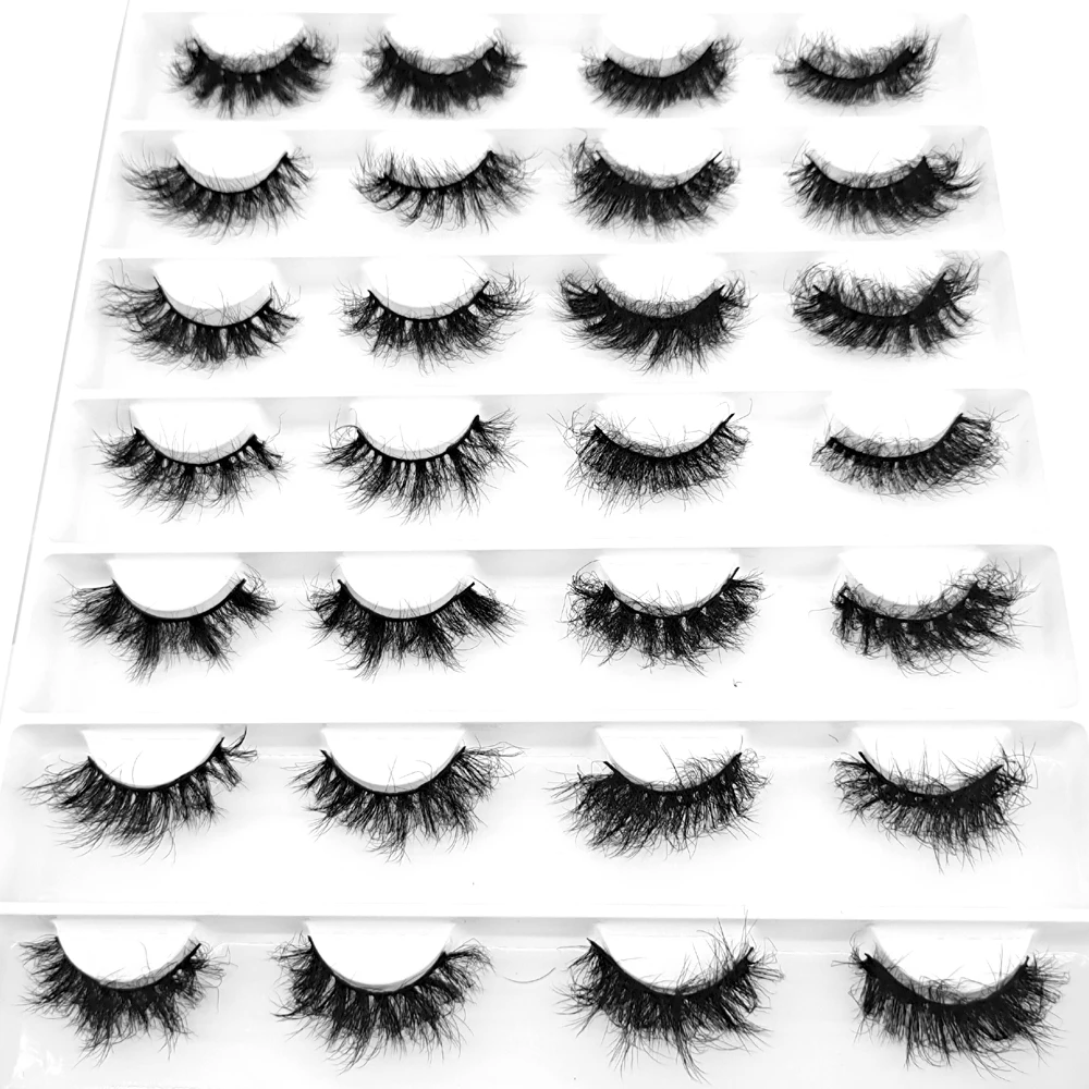 NEW Fluffy Lashes 3d Mink Lashes 13mm-20mm Soft Thick Natural Eyelashes Wholesale False Eyelash 14Pairs Makeup Reusable Lash