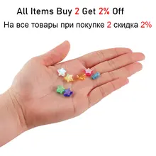 100 Acrylic Spacer Beads with Star for Jewelry DIY #2