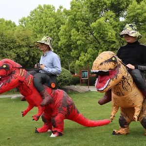T-REX الوحش نفخ زي تفجير تأثيري ملابس الديناصورات كرنفال هالوين عيد الميلاد اللباس لرجل امرأة حزب عرض أفضل 6 أزياء حيوانية مبيعا على TNT - No4