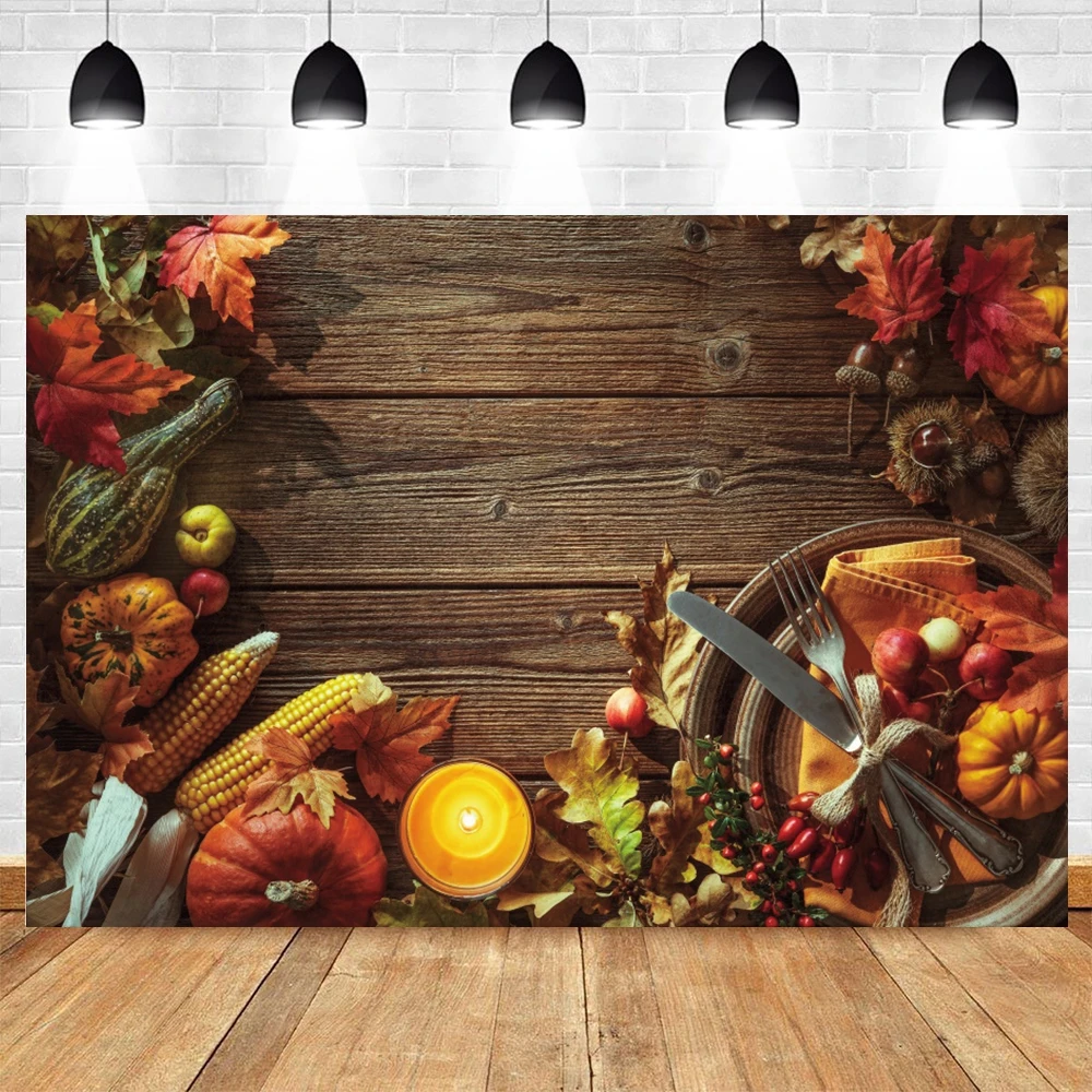 

Yeele Thanksgiving Background Autumn Corn Maple Leaf Fall Pumpkin Backdrop Baby Photographic Photography Photo Studio Photophone