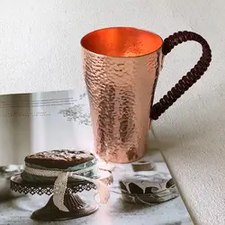 Pure Copper Beer Mug, Handcrafted Moscow Mule Cup, Hammered Coffee, Wine Mugs, Drinkware Tableware