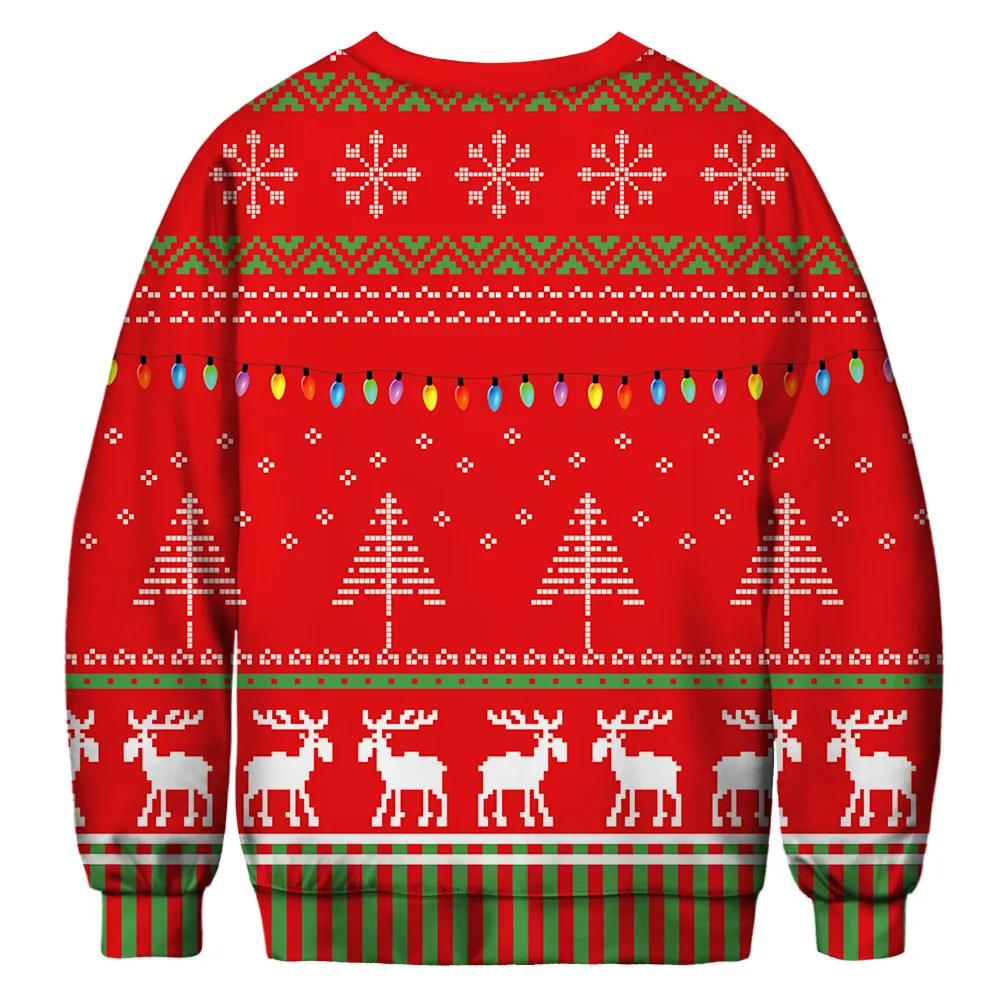 Ugly Christmas Sweater Men Women Holiday Party Hoodie Sweatshirt 2020 Autumn Crewneck Long Sleeve 3D Print Sweaters Jumpers Tops