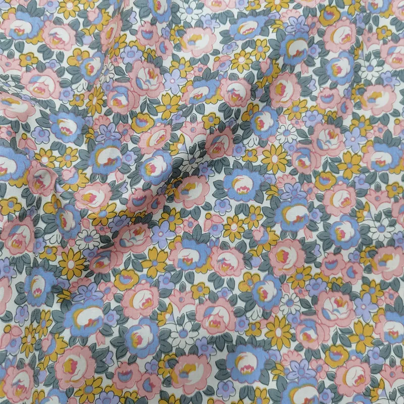 145x50cm 40s Spring Summer Cotton Poplin Sewing Fabric Making Women\'s Wear Dress Children Clothing Home Clothes Cloth