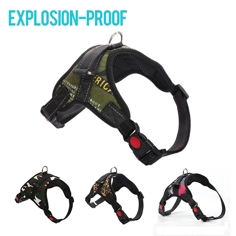 

Dog Harness Collar Explosion-Proof Adjustable Vest for Big Dogs Harnesses for Husky Walking Running Harness Outdoor Pet Products