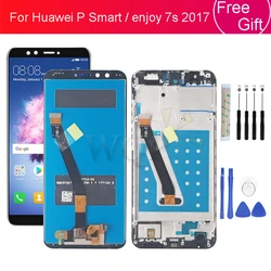 for Huawei P Smart LCD Display enjoy 7s 2017 Touch Screen Digitizer Assembly With Frame FIG LX1 L21 L22 Screen Replacement