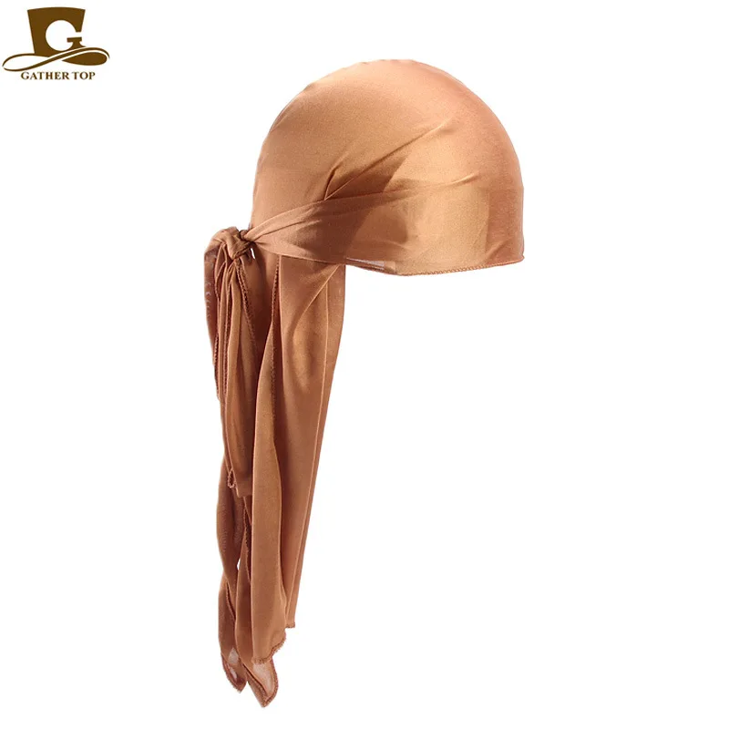 Unisex Men Women Bandana Durag Headwear Headwear Silk Pirate Cap Wrap Hats