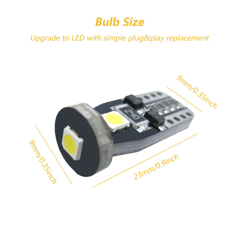 10個T10 W5W led電球194 168カーインテリア球根ライトフォードフォーカス1 2 3フィエスタモンデオecosport久我