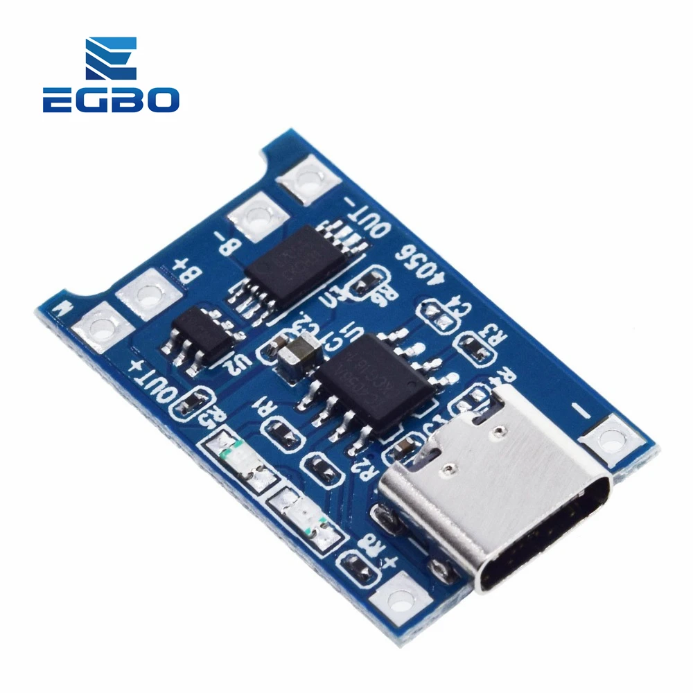 5PCS type-c USB 5V 1A 18650 TP4056 Lithium Battery Charger Module Charging Board With Protection Dual Functions 1A Li-ion good