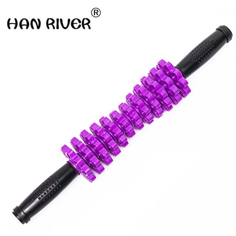 

Girl muscle relaxation yoga fitness gear massage stick fascia relaxation roller wolf massage skinny fitness bar