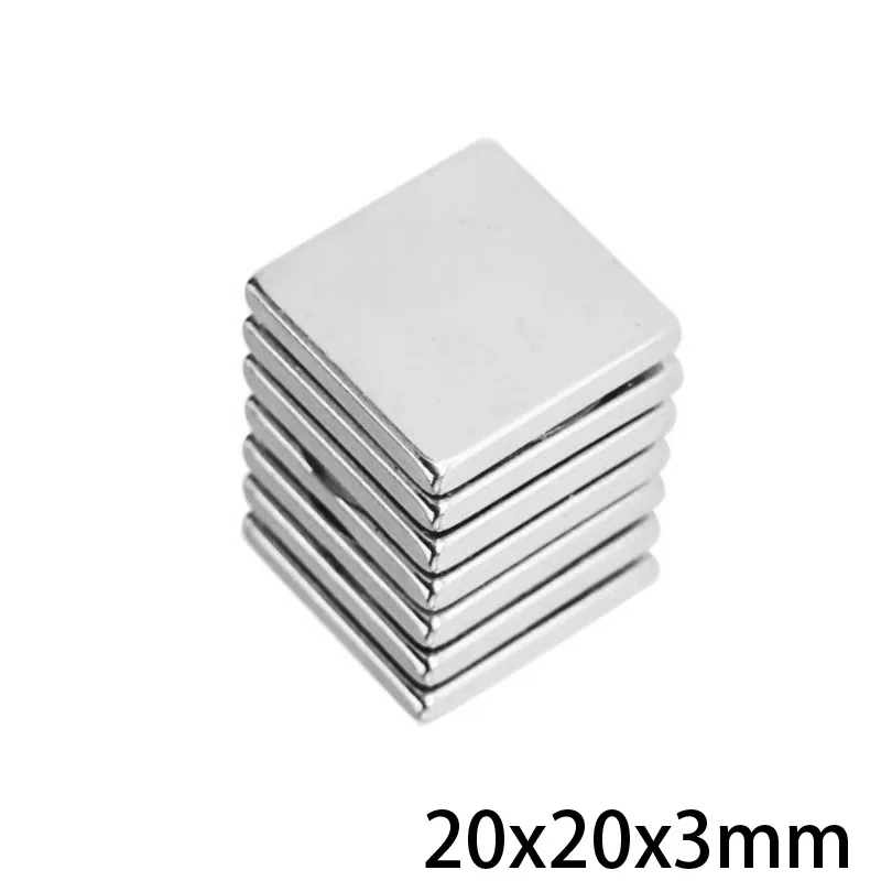 2~50pcs 20x20x3 mm Quadrate Permanent Magnets Thickness 3 Neodymium Magnet N35 20x20x3mm Strong Magnetic Magnets 20*20*3 mm