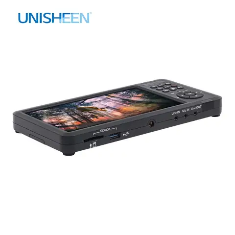 UNISHEEN 7inch Screen Video Capture Box 2 Channel HDMI Recorder Battery Socket Tape CVBS AV RCA SVideo DVI VGA YPbPr 1080p HD 4k