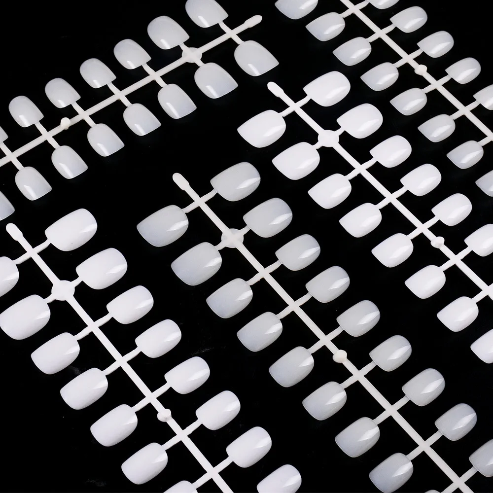 Dziecięce Przezroczyste Naturalne Nude Krótkie Pełne Pokrycie Paznokci Sztuczne Paznokcie Narzędzia do Manicure Sztuczne Końcówki Paznokci