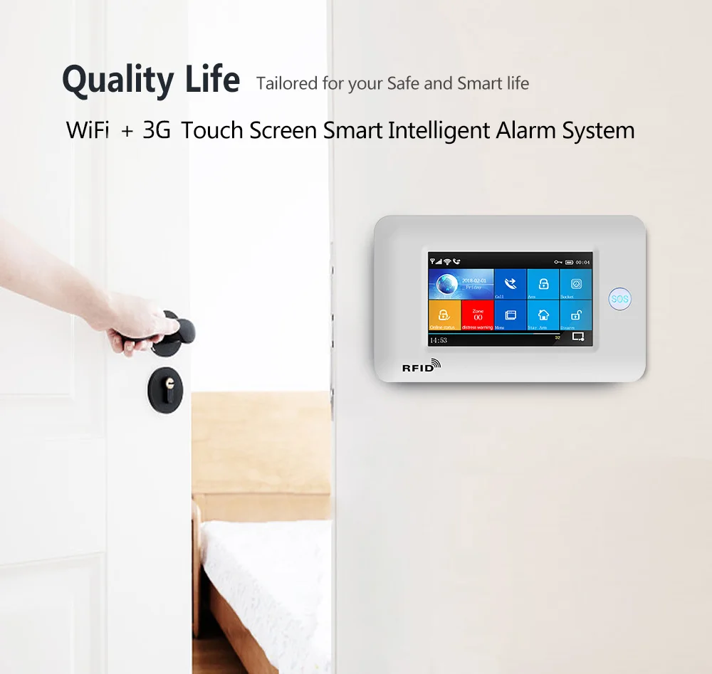 PGST 106 Home Security WiFi 3G Alarm System 433MHz Remote Control RFID Card Arm Disarm Burglar Security Alarm Smart Home