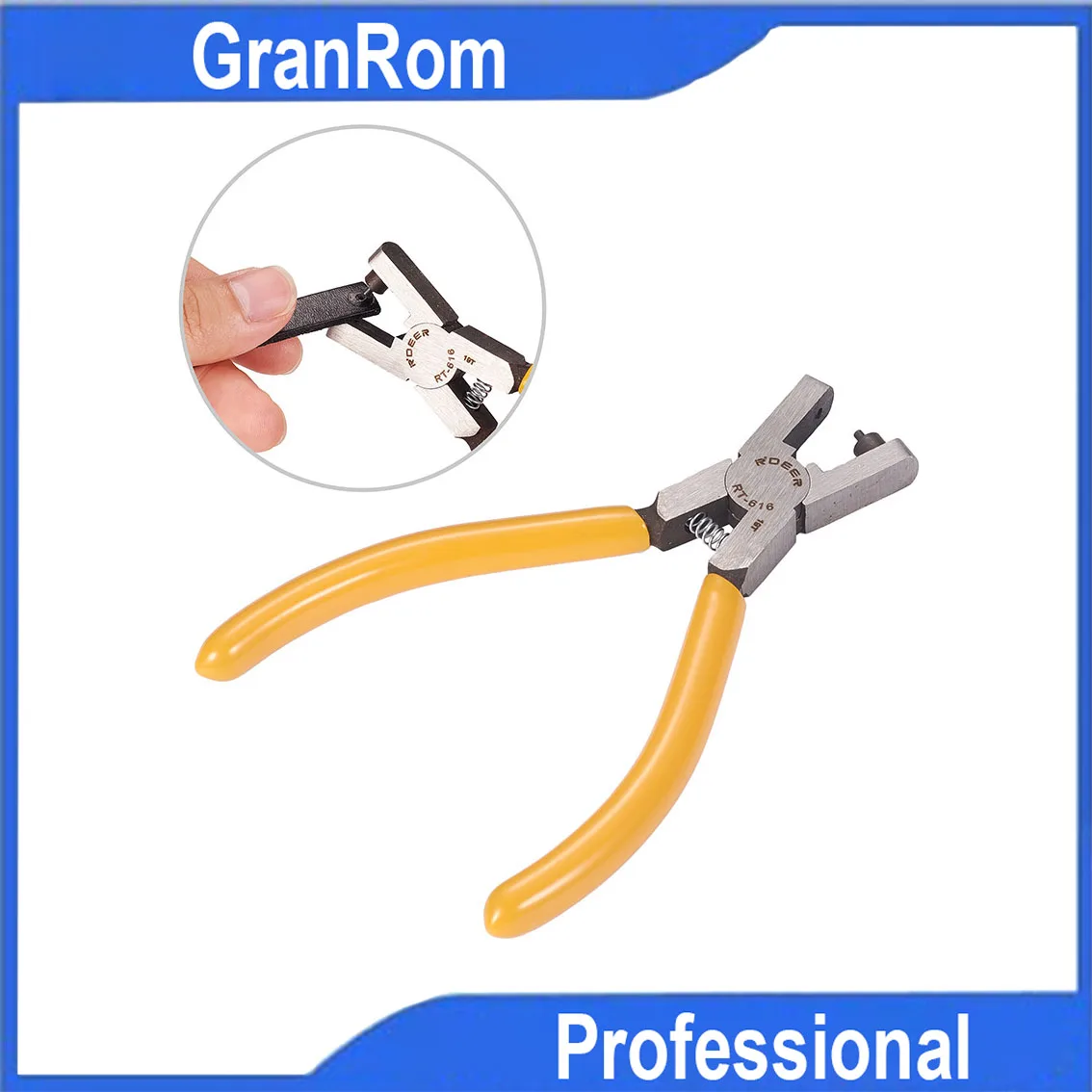 

Iron Punch Pliers Yellow Handle Pliers DIY Handmade Jewelry Making Hardware Tools Jewelry Accessories