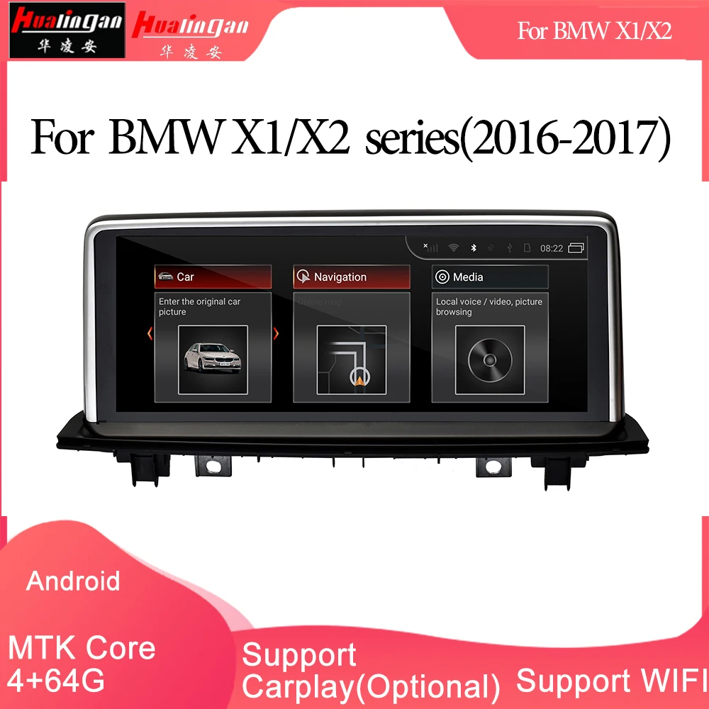 Hualingan For BMW X1/X2 ,NBT system,10.25 inch Android car multimedia system MTK Core 4G internet 64G storage WIFI Carplay