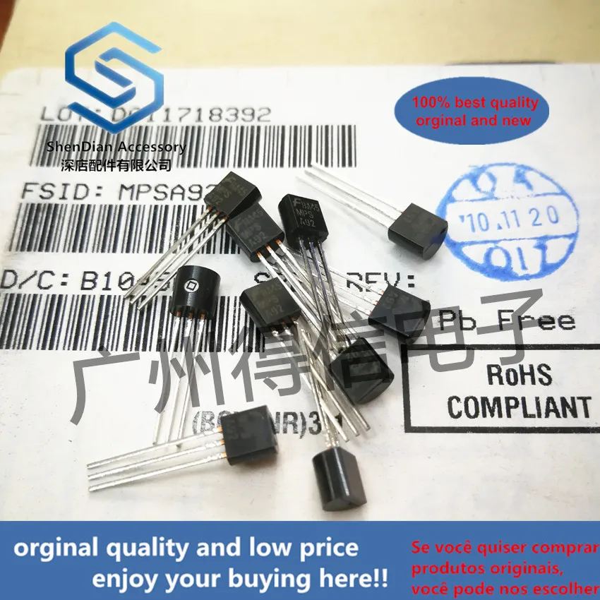 

30pcs 100% orginal new MPSA92 A92 TO-92 PNP Silicon High Voltage Transistor real photo