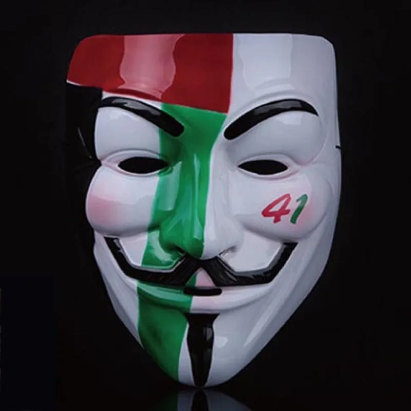 

V for Vendetta Mask 2021 New Camouflage Cosplay Mask Anonymous Movie Guy Fawkes Halloween Masquerade Party Smile Mask Joker Mask