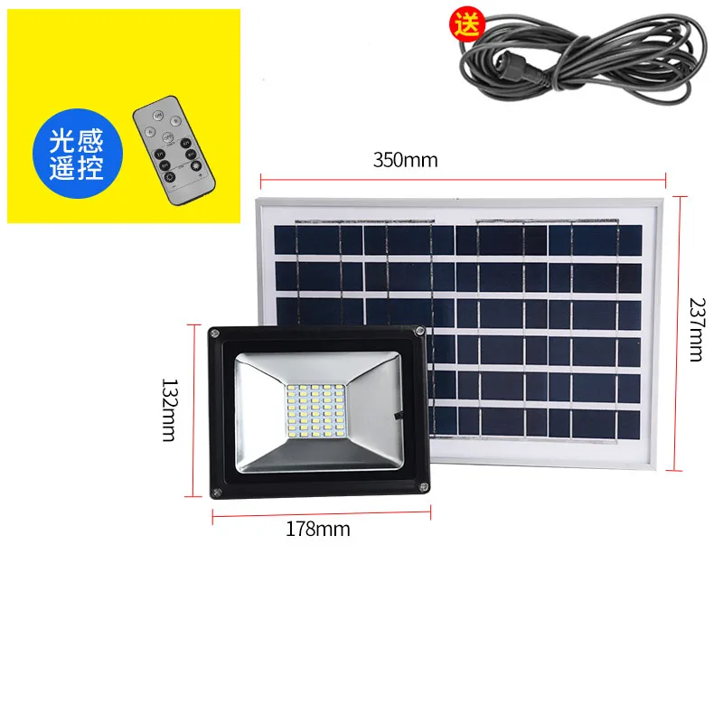 6PCS 10W 20W 30W 50W 100W Outdoor Solar Powered LED Floodlight Flood Light Time Control+ Remote Control Waterproof Spotlights