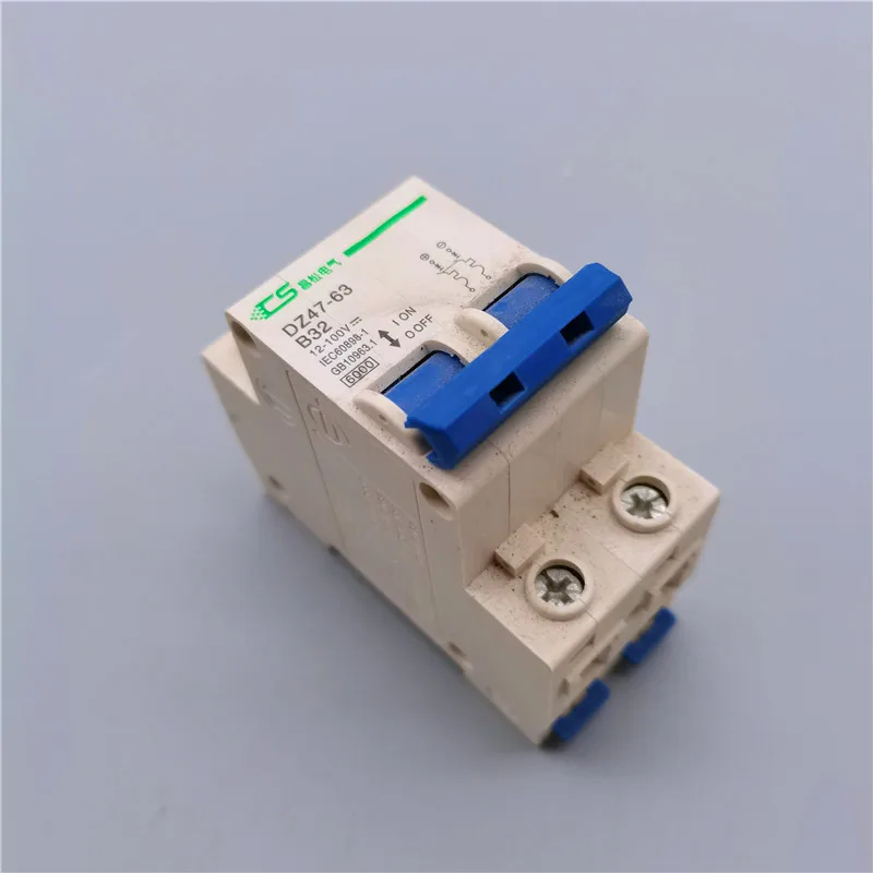 AC220V-400V DZ47 2P 6A/10A/16A/20A/25A/32A/40A/50A/63A Mini Circuit Breaker Cutout Miniature Household Air Switch